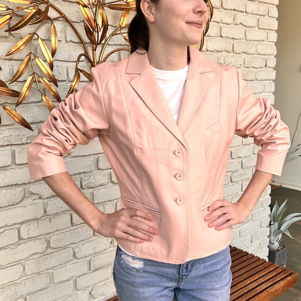 Pink Leather Jacket